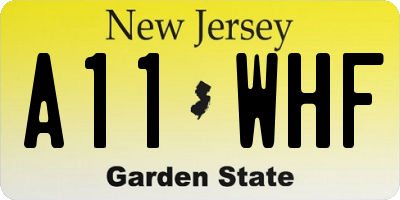 NJ license plate A11WHF