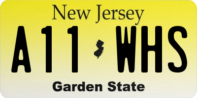 NJ license plate A11WHS
