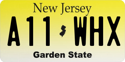 NJ license plate A11WHX