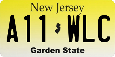 NJ license plate A11WLC
