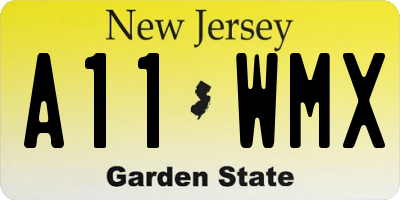NJ license plate A11WMX