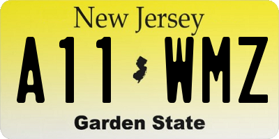 NJ license plate A11WMZ