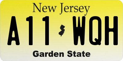 NJ license plate A11WQH