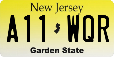NJ license plate A11WQR