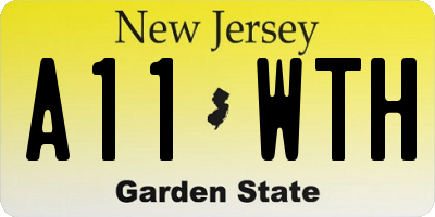 NJ license plate A11WTH