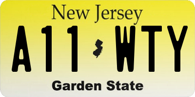 NJ license plate A11WTY