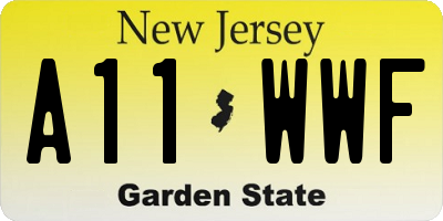 NJ license plate A11WWF