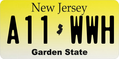 NJ license plate A11WWH