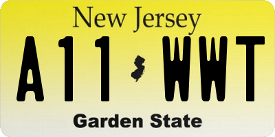 NJ license plate A11WWT