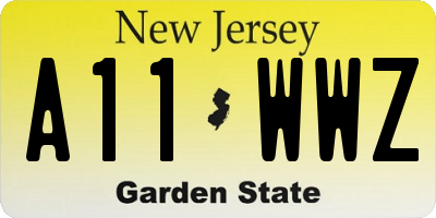 NJ license plate A11WWZ