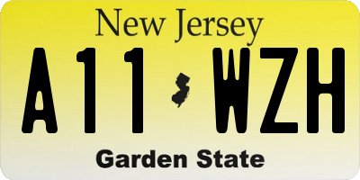 NJ license plate A11WZH