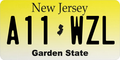 NJ license plate A11WZL