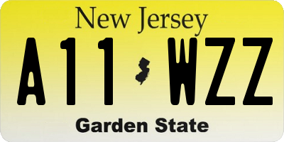 NJ license plate A11WZZ