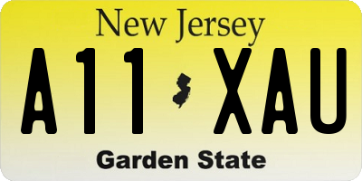 NJ license plate A11XAU