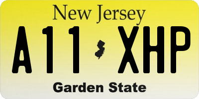NJ license plate A11XHP