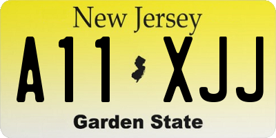 NJ license plate A11XJJ