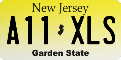 NJ license plate A11XLS