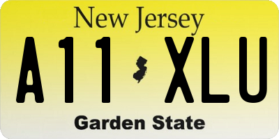 NJ license plate A11XLU