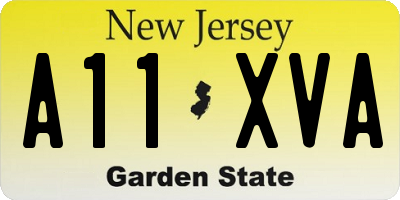 NJ license plate A11XVA