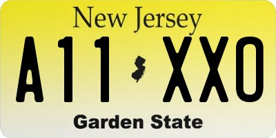NJ license plate A11XXO