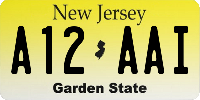 NJ license plate A12AAI
