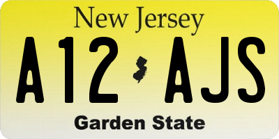 NJ license plate A12AJS