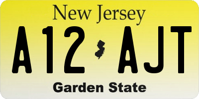 NJ license plate A12AJT
