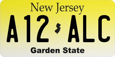 NJ license plate A12ALC