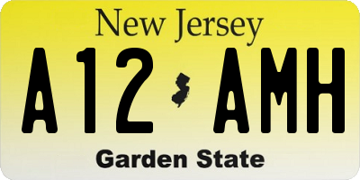 NJ license plate A12AMH