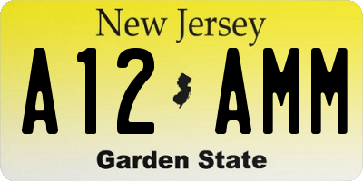 NJ license plate A12AMM