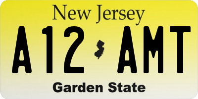 NJ license plate A12AMT