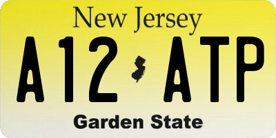NJ license plate A12ATP