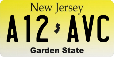 NJ license plate A12AVC