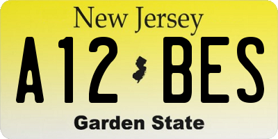 NJ license plate A12BES