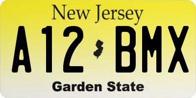 NJ license plate A12BMX