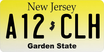 NJ license plate A12CLH
