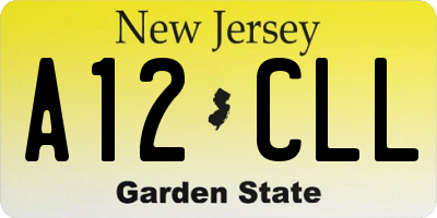 NJ license plate A12CLL