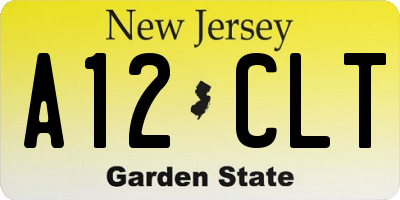 NJ license plate A12CLT