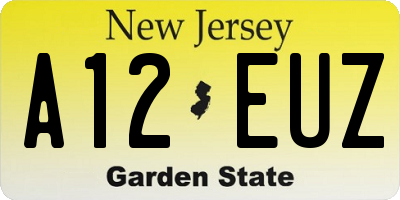 NJ license plate A12EUZ