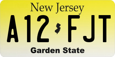 NJ license plate A12FJT
