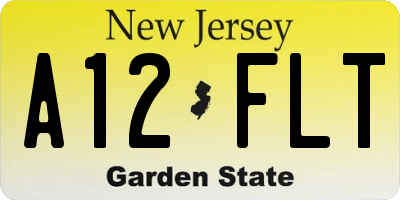 NJ license plate A12FLT