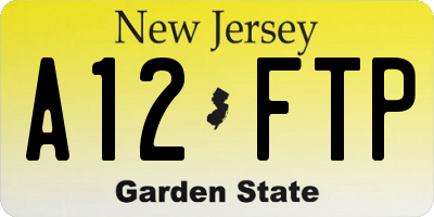 NJ license plate A12FTP