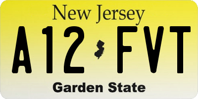 NJ license plate A12FVT