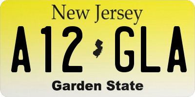 NJ license plate A12GLA