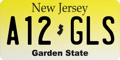 NJ license plate A12GLS