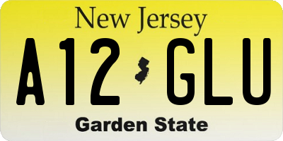 NJ license plate A12GLU