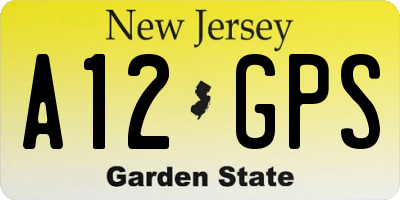 NJ license plate A12GPS