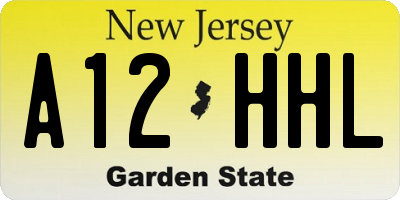 NJ license plate A12HHL