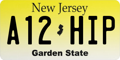 NJ license plate A12HIP