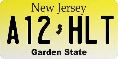 NJ license plate A12HLT